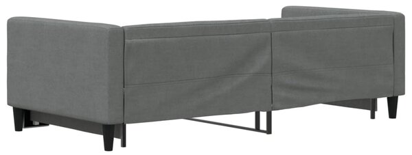 Válenda s přistýlkou tmavě šedá 90 x 190 cm textil 3196589