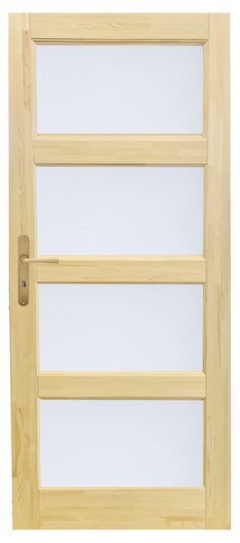 Mand CZ s.r.o. Dřevěné dveře ZDENA 4S (rustic) Orientace Dveří: Pravé, Rozměr dle ČSN: 70 / 197