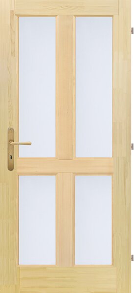 Mand CZ s.r.o. Dřevěné dveře JITKA 4S (rustic) Orientace Dveří: Pravé, Rozměr dle ČSN: 90 / 197