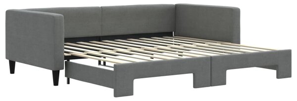 Válenda s přistýlkou tmavě šedá 100 x 200 cm textil 3196584