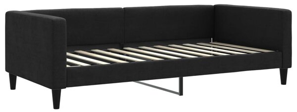 Válenda s přistýlkou černá 100 x 200 cm textil 3196585
