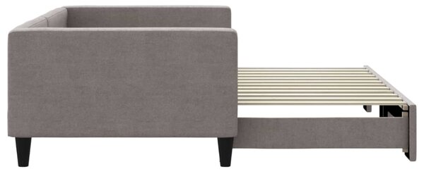 Válenda s přistýlkou taupe 100 x 200 cm textil 3196586