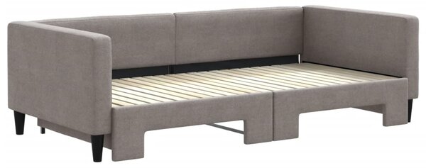 Válenda s přistýlkou taupe 100 x 200 cm textil 3196586