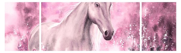 Obraz - Malovaný kůň (170x50 cm)