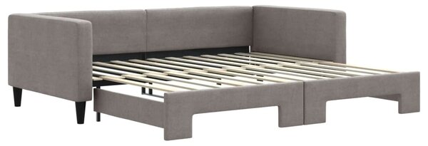 Válenda s přistýlkou taupe 100 x 200 cm textil 3196586