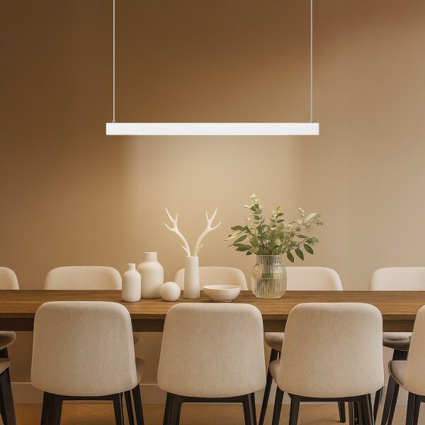 LED Lustr na lanku LINEA LED/36W/230V 3000/4000/5700K CRI 90 bílá