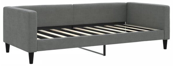 Válenda s přistýlkou tmavě šedá 90 x 190 cm textil 3196589