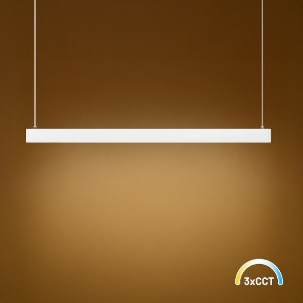 LED Lustr na lanku LINEA LED/36W/230V 3000/4000/5700K CRI 90 bílá