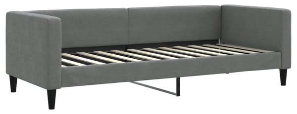 Válenda s přistýlkou a matracemi tmavě šedá 80 x 200 cm textil 3196592