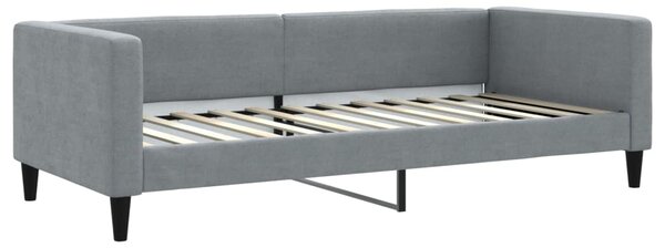 Válenda s přistýlkou a matracemi světle šedá 90 x 200 cm textil 3196596