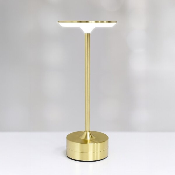 LED Nabíjecí dotyková stolní lampa TAVOLO LED/2,5W/5V 2400 mAh 3000-6000K zlatá