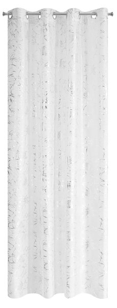 ZÁCLONA NA KROUŽCÍCH FEZA 140X250 CM BÍLÁ