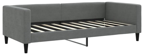 Válenda s přistýlkou a matracemi tmavě šedá 90 x 190 cm textil 3196607