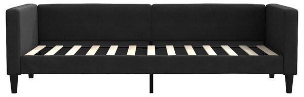 Válenda s přistýlkou a zásuvkami černá 80 x 200 cm textil 3196611