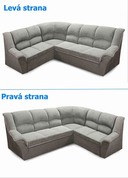 Rohová sedací souprava DUBAJ XL, levá, šedá (monolith 97)