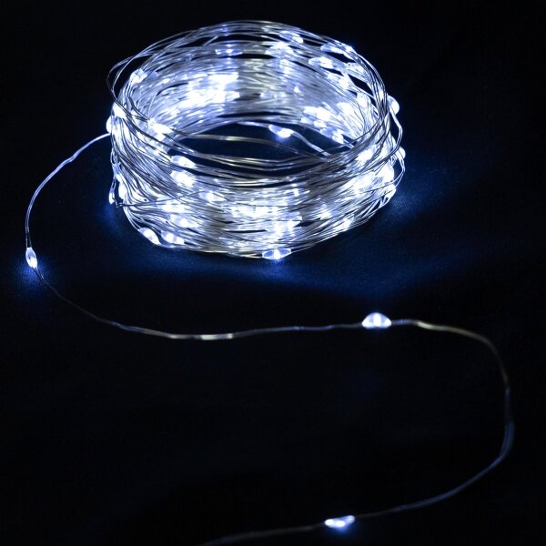 Aigostar - LED řetěz 50xLED/3xAA 5,3m studená bílá