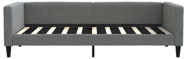 Válenda s přistýlkou a zásuvkami tmavě šedá 90 x 190 cm textil 3196625