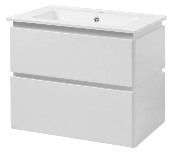 Lavedo Lion II 70 White koupelnová skříňka s umyvadlem z litého mramoru