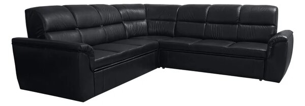 Kožená sedací souprava TANGO, černá (k-70)
