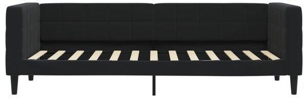 Válenda s matrací černá 80 x 200 cm samet 3196664
