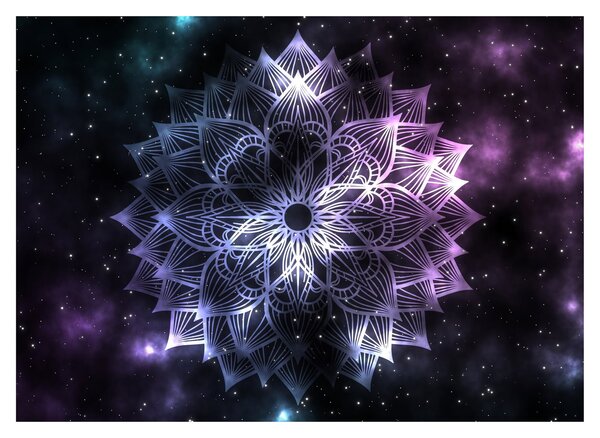 Obraz - Lotusová mandala ve vesmíru (70x50 cm)