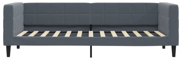 Válenda s přistýlkou tmavě šedá 80 x 200 cm samet 3196685