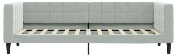 Válenda s přistýlkou světle šedá 80 x 200 cm samet 3196684