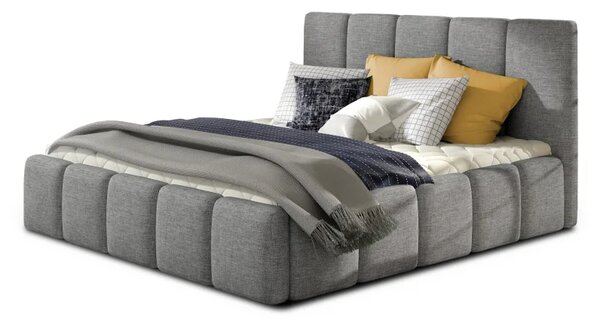 Designová čalouněná postel MIRA, 200x160, šedá (sawana 21/pouze rám postele/beg_11_co_1.6)