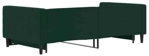 Válenda s přistýlkou tmavě zelená 100 x 200 cm samet 3196700