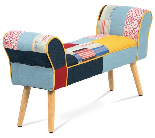 Zlutahala.cz Designový retro otoman patchwork