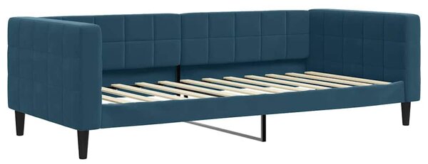 Válenda s přistýlkou a matracemi modrá 90 x 200 cm samet 3196714