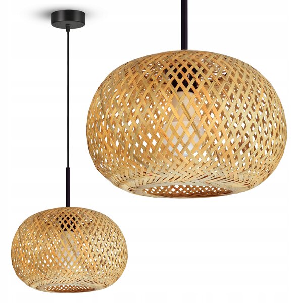 Závěsné svítidlo Luxolar boho kov a bambus 100 cm E27