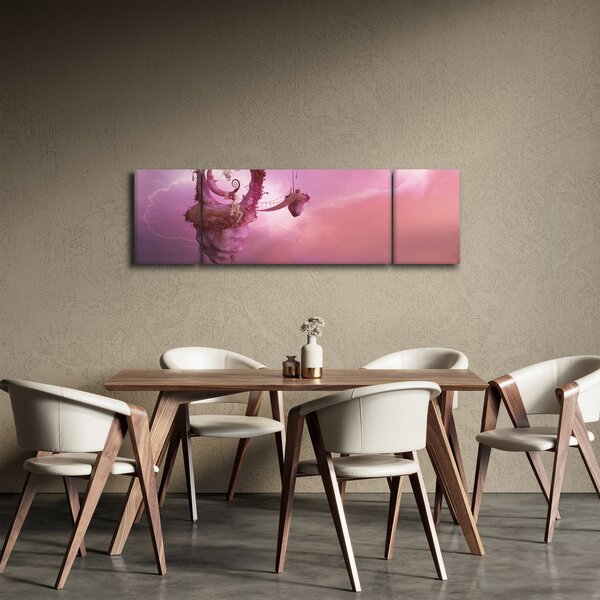 Obraz - Víla na plujícím ostrově (170x50 cm)
