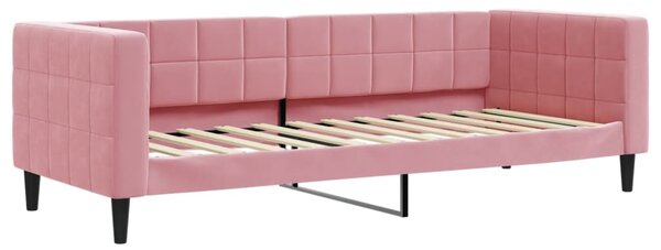 Válenda s přistýlkou a zásuvkami růžová 80 x 200 cm samet 3196735