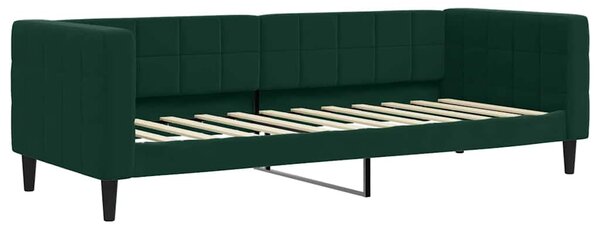 Válenda s přistýlkou a zásuvkami tmavě zelená 80 x 200 cm samet 3196734