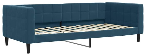 Válenda s přistýlkou a zásuvkami modrá 90 x 200 cm samet 3196738