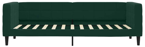 Válenda s přistýlkou a zásuvkami tmavě zelená 80 x 200 cm samet 3196734