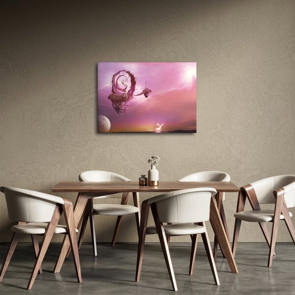 Obraz - Víla na plujícím ostrově (70x50 cm)