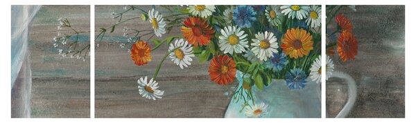 Obraz - Luční kvítí, olejomalba (170x50 cm)