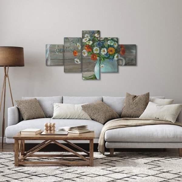 Obraz - Luční kvítí, olejomalba (125x70 cm)