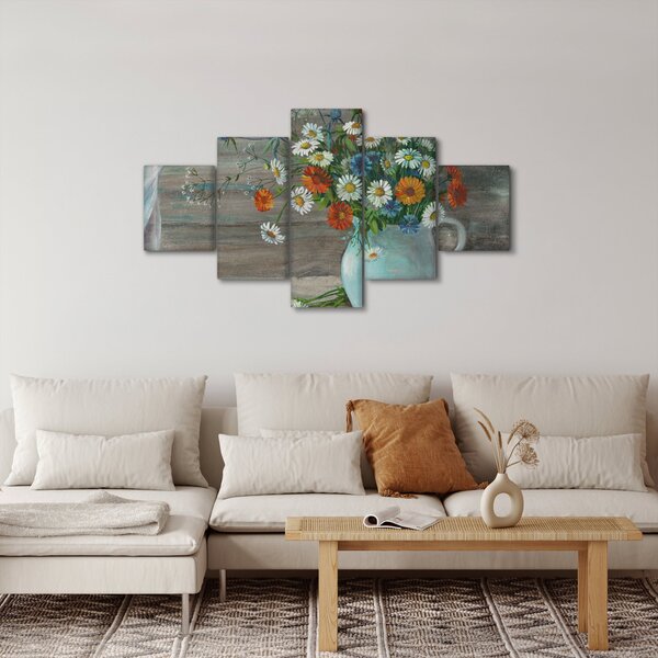 Obraz - Luční kvítí, olejomalba (125x70 cm)