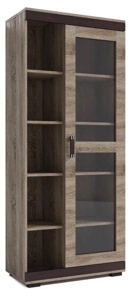 Vitrína P6, wenge/dveře canyon (č.1/černé)