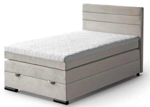 Kontinentální boxspring postel LORA 200x120, modrá (mono 242)
