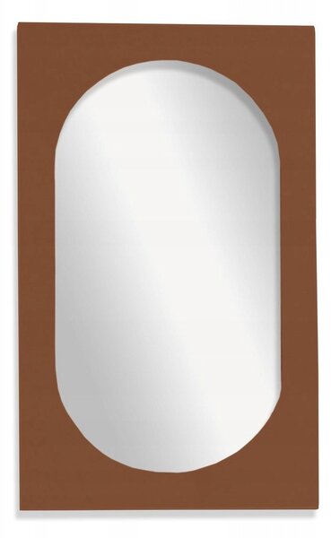 Zrcadlo Factory nástěnné ovál rám dřevo 43 x 73 mm