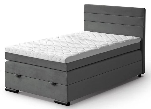 Kontinentální boxspring postel LORA 200x120, modrá (mono 242)