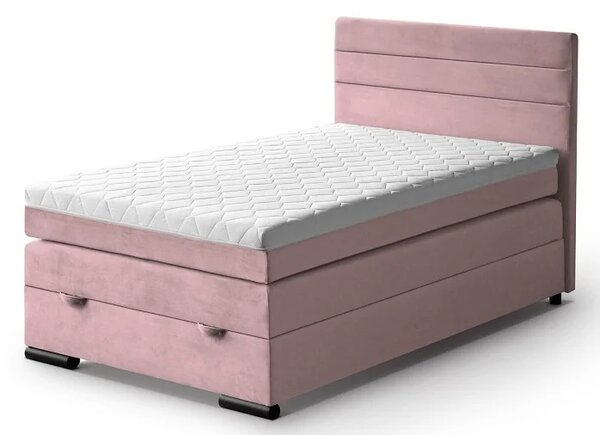 Kontinentální boxspring postel LORA 200x120, modrá (mono 242)
