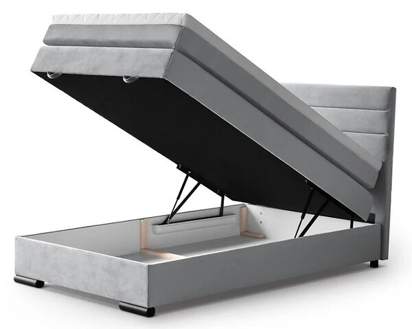 Kontinentální boxspring postel LORA 200x120, modrá (mono 242)