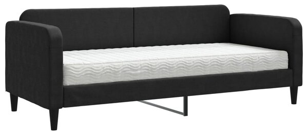 Válenda s matrací černá 80 x 200 cm textil 3196795