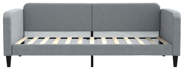 Válenda s matrací světle šedá 90 x 200 cm textil 3196798