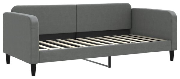 Válenda s přistýlkou a matracemi tmavě šedá 90 x 200 cm textil 3196835